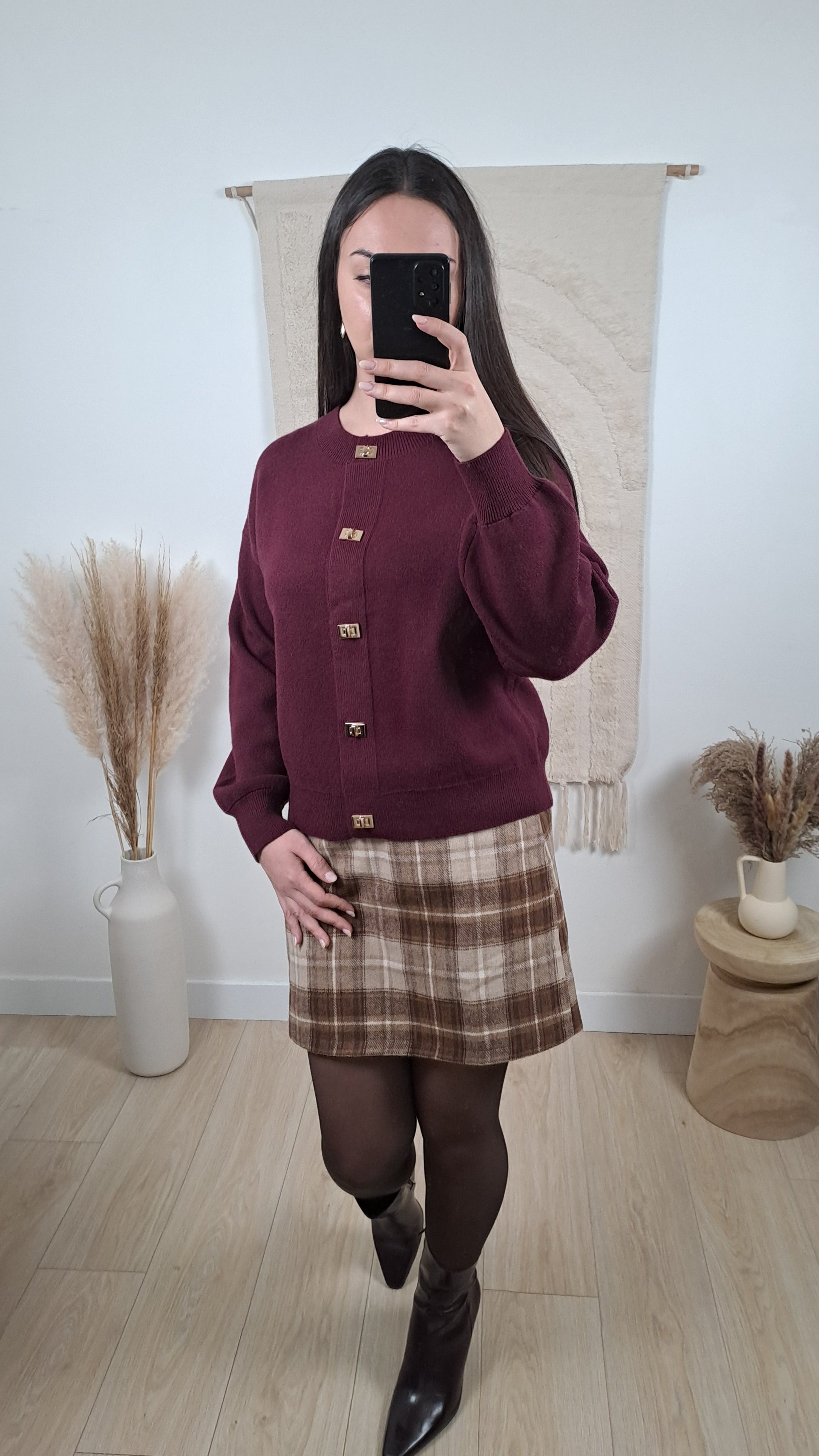 Gilet Louise Bordeaux