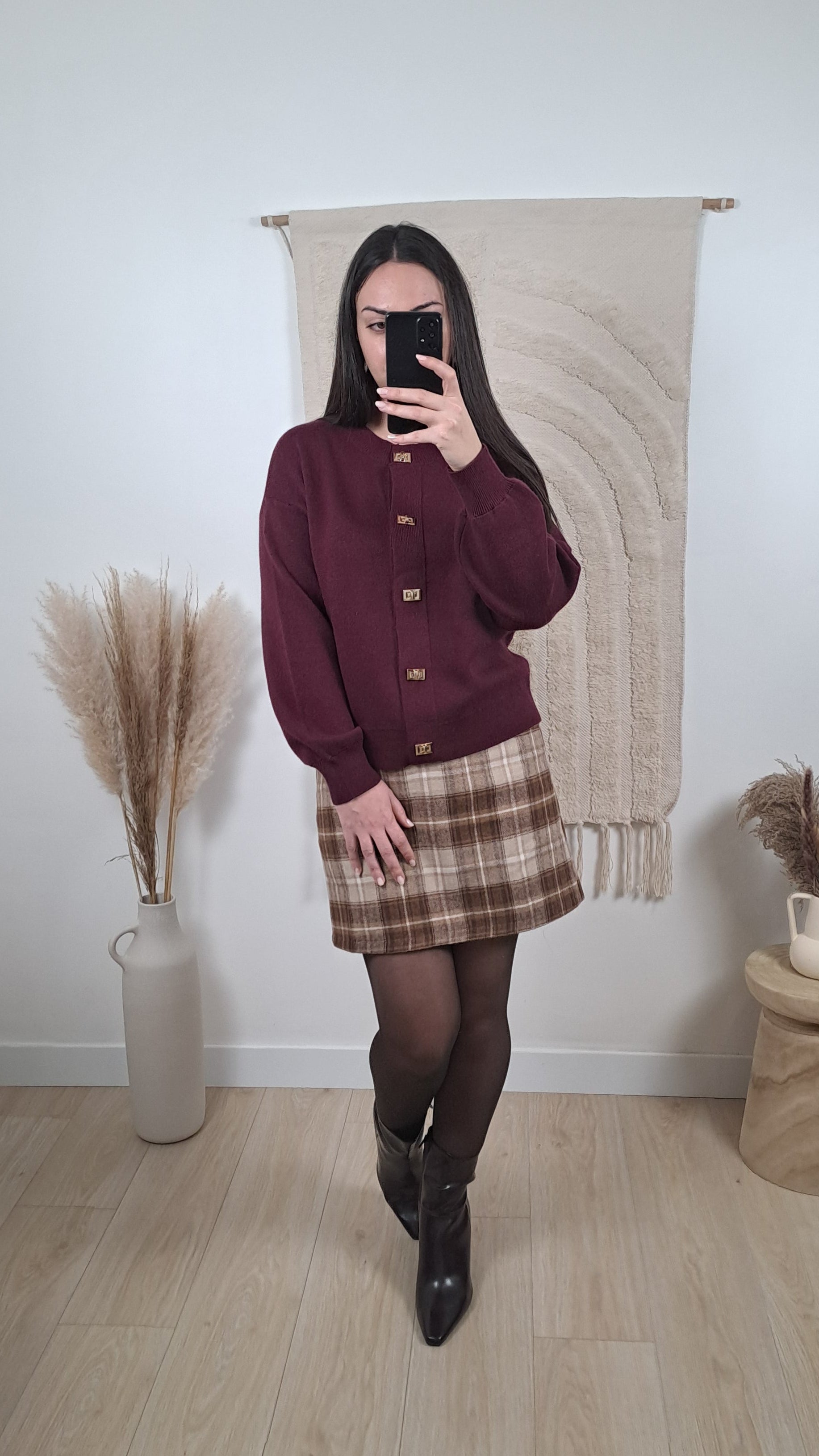 Gilet Louise Bordeaux