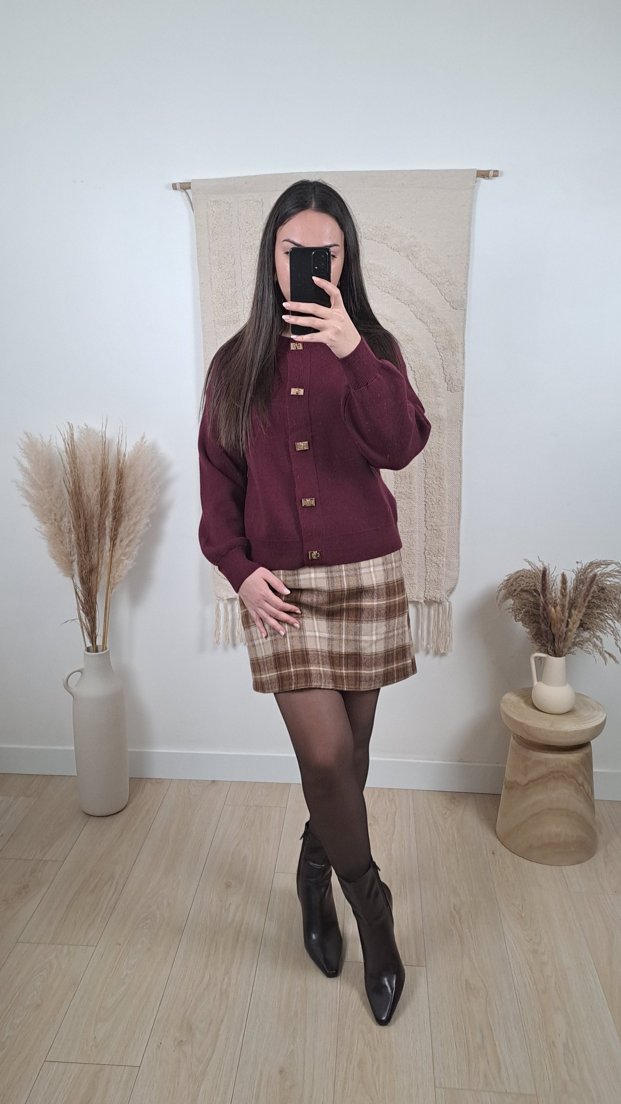 Gilet Louise Bordeaux